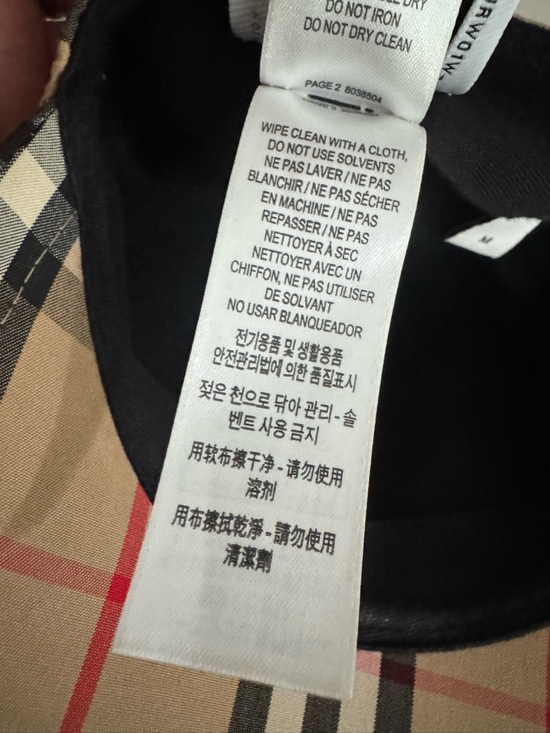 BURBERRY TB Monogram Vintage Check Baseball Cap Hat Size M - Picture 8 of 10